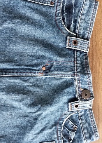 Kemerli Gri Mavi  Kot Etek - Görsel 6