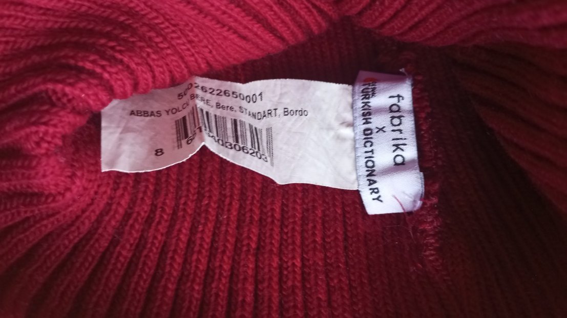 Bordo Örgü Bere - Görsel 2