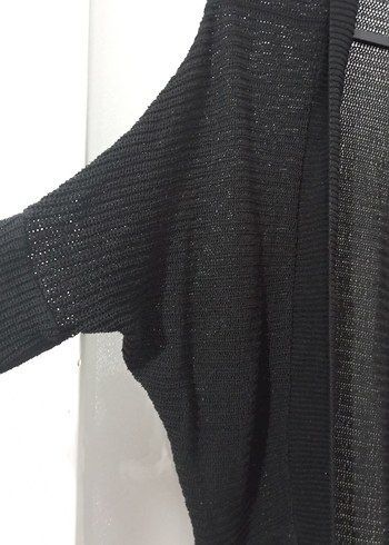 Siyah Midi Örgü Kadın Hırka - Görsel 4