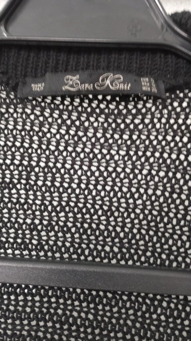 Siyah Midi Örgü Kadın Hırka - Görsel 3