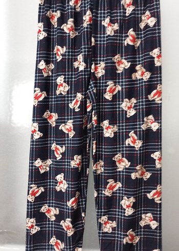 Çok Renkli Ayıcık Desenli Rahat Kadın Pijama Altı - Görsel 2