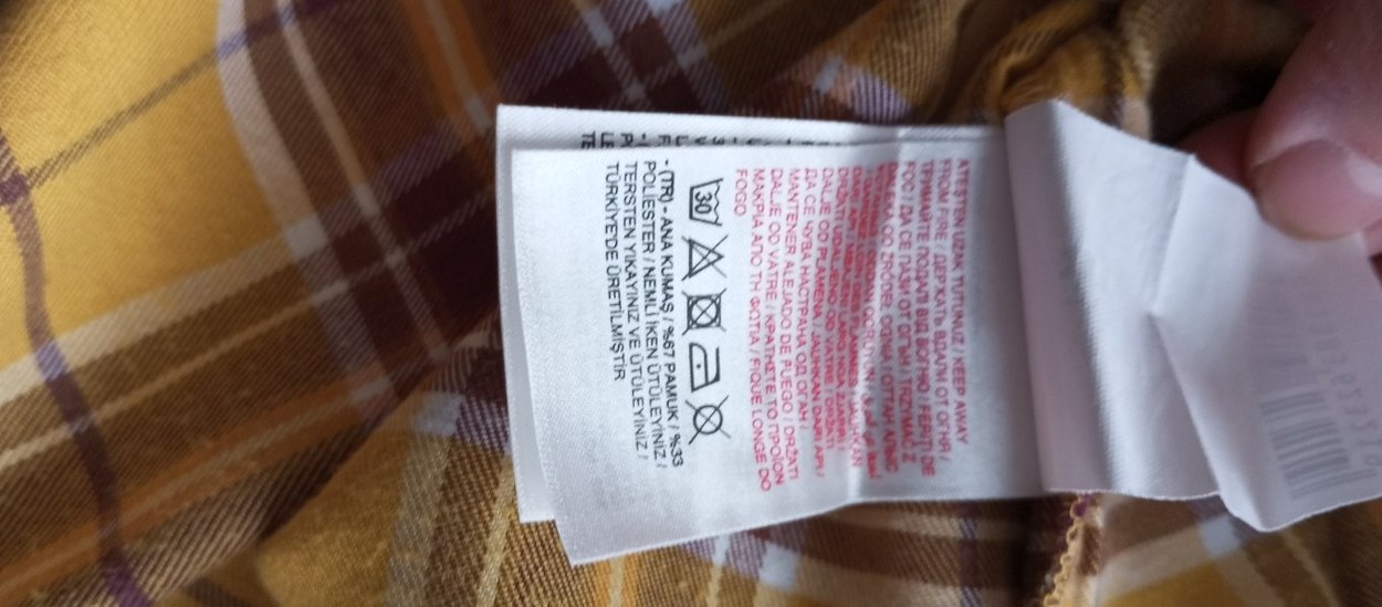 Sarı Ekose Düğmeli Kadın Gömlek - Görsel 4