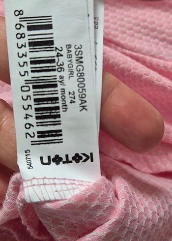 24-36 Ay Beden pembe Renk Koton Kız Bebek Pembe Kalp Aplikeli Salopet Elbise