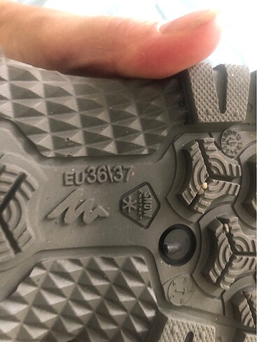 36 Beden gri Renk Kar botu decathlon 36/37 no