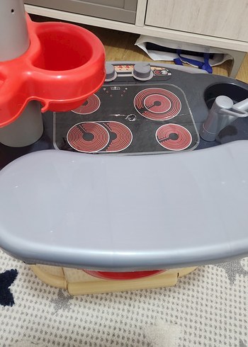 Kırmızı Gri Çocuk Oyuncak Mutfak Seti - Görsel 5