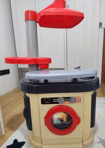 Kırmızı Gri Çocuk Oyuncak Mutfak Seti - Görsel 4