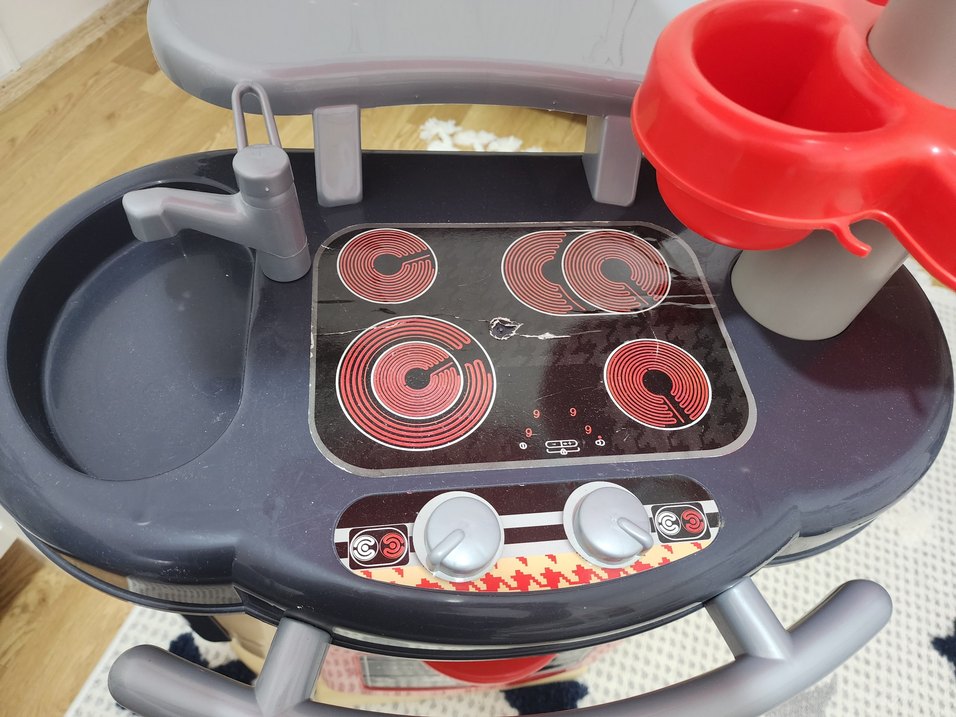 Kırmızı Gri Çocuk Oyuncak Mutfak Seti - Görsel 2