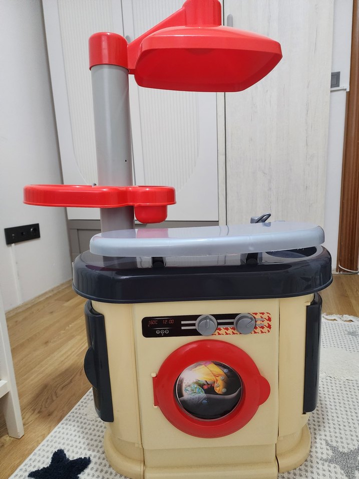 Kırmızı Gri Çocuk Oyuncak Mutfak Seti - Görsel 4