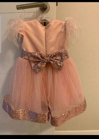 Pembe Kız Çocuk Tüllü Elbise - Görsel 3