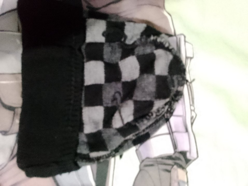 Gri Siyah Kareli Triko Çocuk Bere - Görsel 3