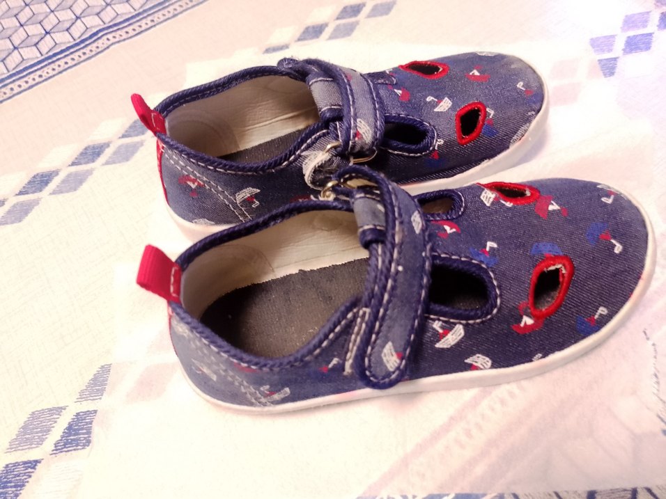 Erkek Çocuk Kot Kumaşlı Renkli Nakışlı Terlik - Görsel 3