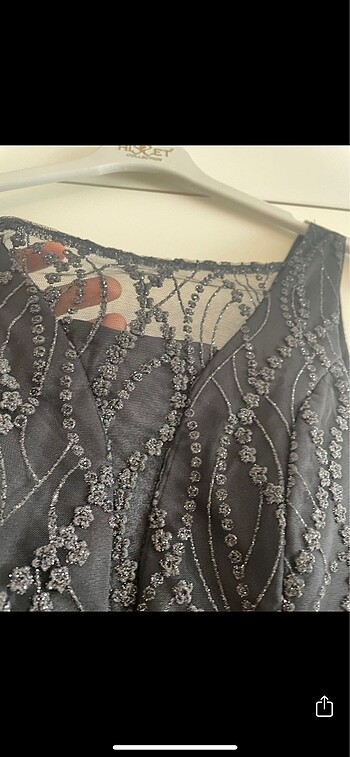 Şık simli güpürlü elbse - Görsel 5