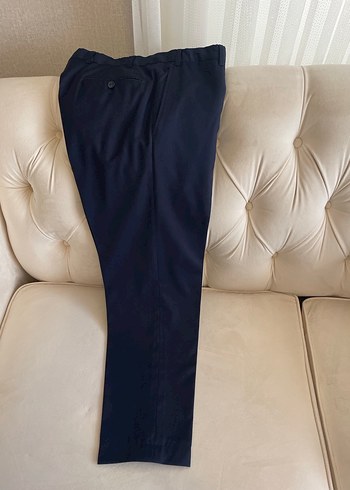 Düğmeli lacıvert Erkek Ofis Pantolonu damatlık - Görsel 2