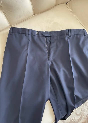 Düğmeli lacıvert Erkek Ofis Pantolonu damatlık - Görsel 6