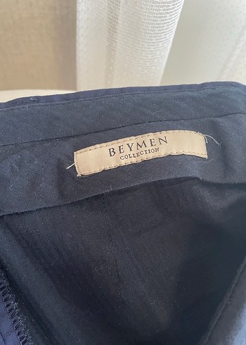 Düğmeli lacıvert Erkek Ofis Pantolonu damatlık - Görsel 9