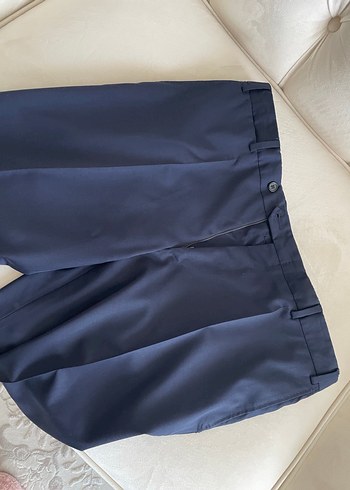 Düğmeli lacıvert Erkek Ofis Pantolonu damatlık - Görsel 7