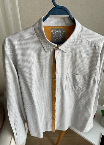 Gri Regular Fit Uzun Kollu Erkek Keten Gömlek - Görsel 3