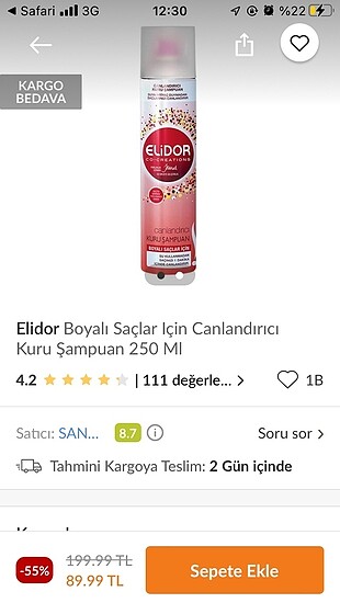  Beden Renk Kuru Şampuan