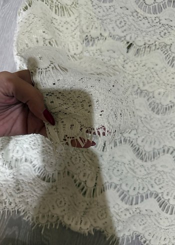 m Beden Dantel Detaylı Bohem Kadın Bluz