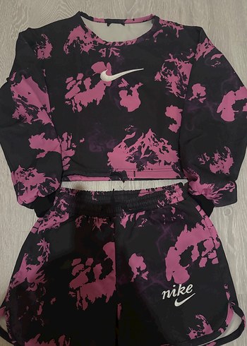 Nike Kadın Pembe Tie-Dye Eşofman Takımı