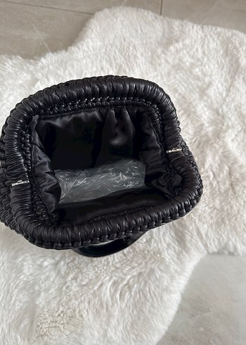 Siyah Örgü Kadın Çanta Tokalı - Görsel 3