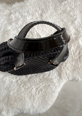 Siyah Örgü Kadın Çanta Tokalı - Görsel 4