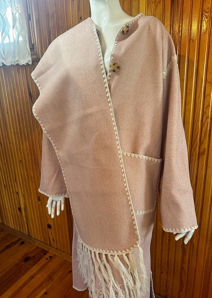 Uzun keçe hırka-panço -Hatun Atila marka - Görsel 5