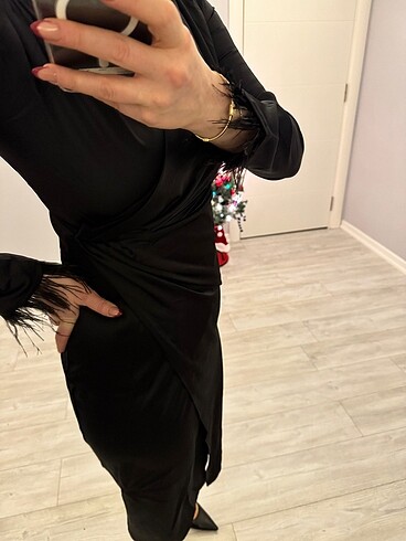 Saten elbise - Görsel 5