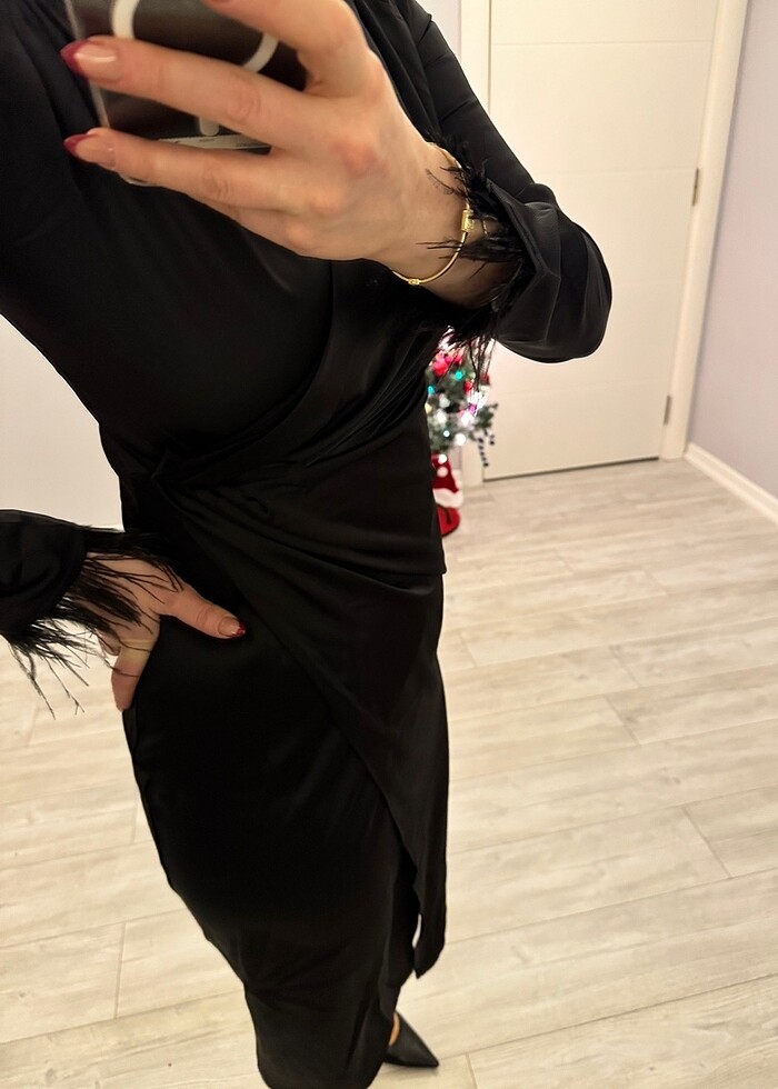 Saten elbise - Görsel 5