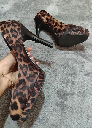 38 Beden h&m leopar topuklu ayakkabı 
