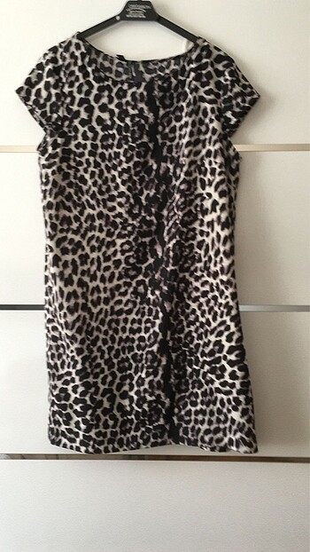 Mango leopar l beden elbise