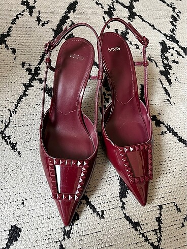 Mango bordo stiletto 38 numara ayakkabı