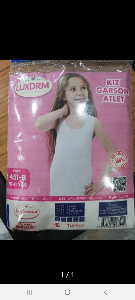 Luxdrm Kız Çocuk kalın ası atlet - Görsel 2