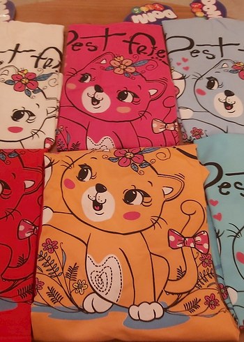 Kız Çocuk Renkli Baskılı Askılı Atlet 3'lü - Görsel 6