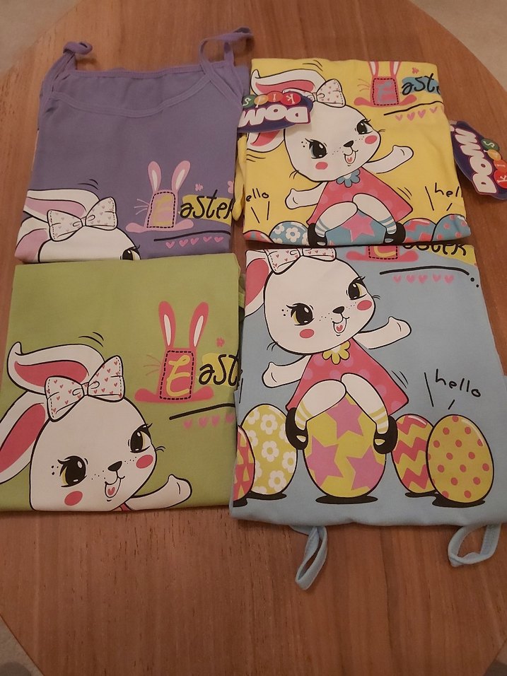 Kız Çocuk Renkli Baskılı Askılı Atlet 3'lü - Görsel 5