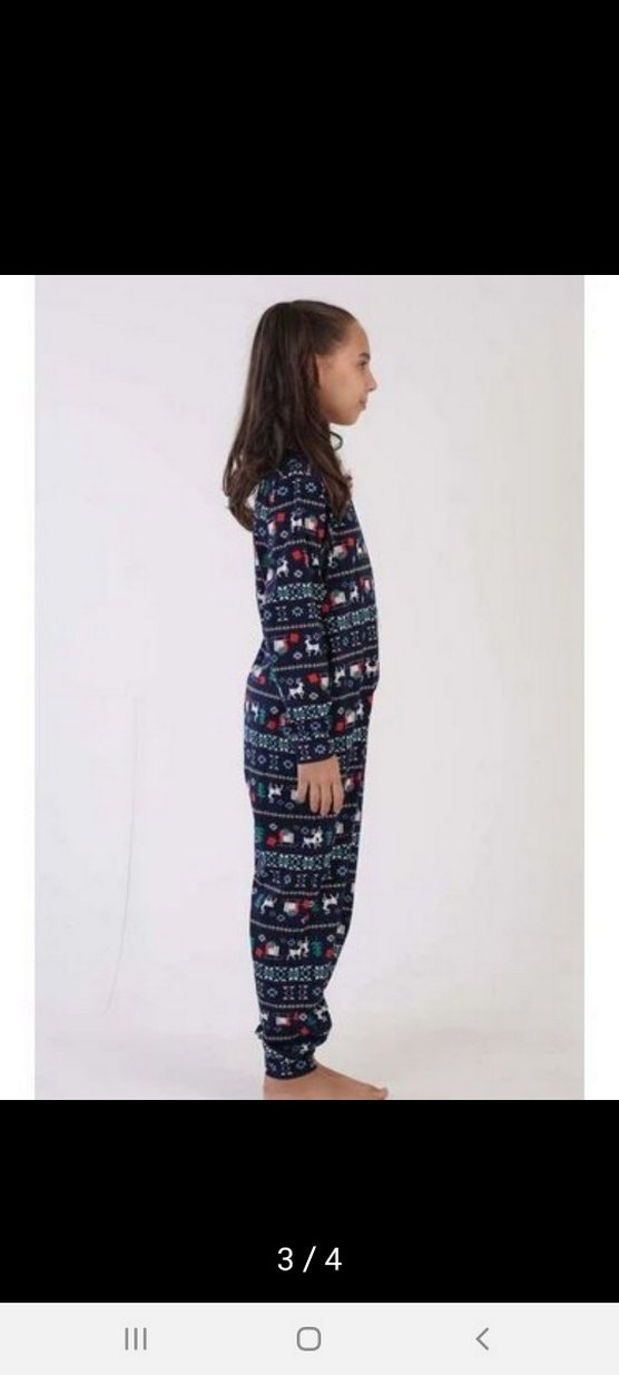 Kız Çocuk Tamamı Düğmeli Uzun Kol Tulum - Görsel 3