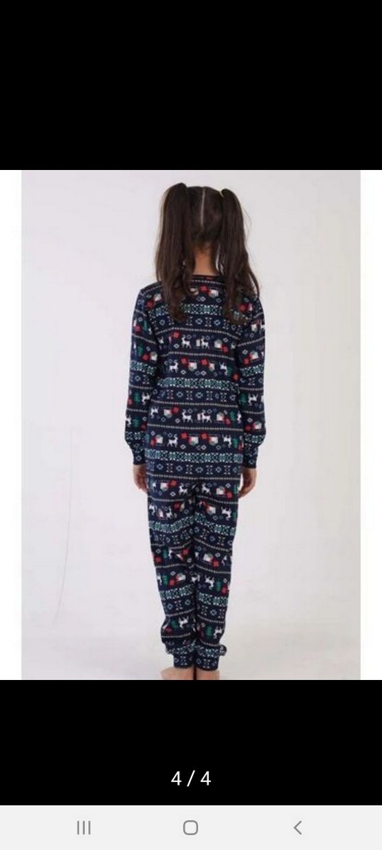 Kız Çocuk Tamamı Düğmeli Uzun Kol Tulum - Görsel 4