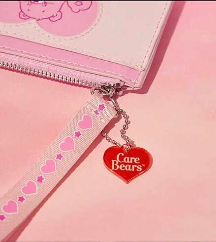  Beden çeşitli Renk Care Bears Kalp Charmlı Cüzdan