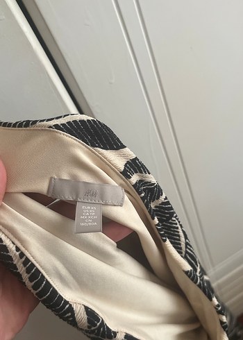 H&M HM Zebra Desenli Siyah Elbise
