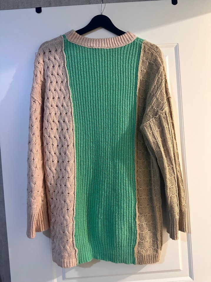 Renkli Örgü Kadın Kazak - Görsel 3