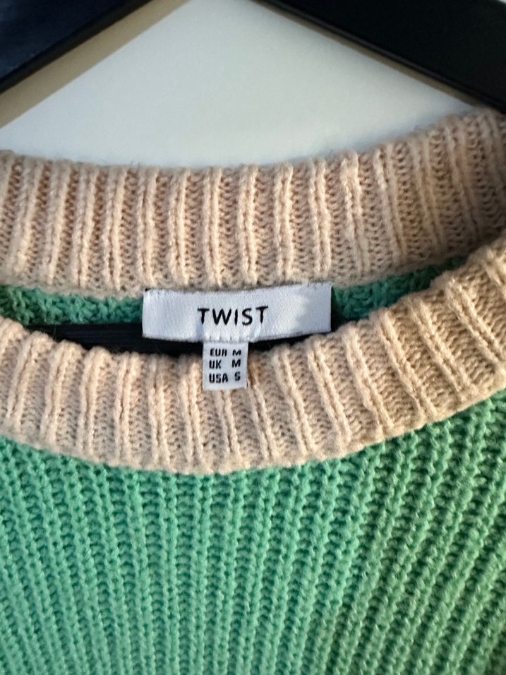 Renkli Örgü Kadın Kazak - Görsel 2