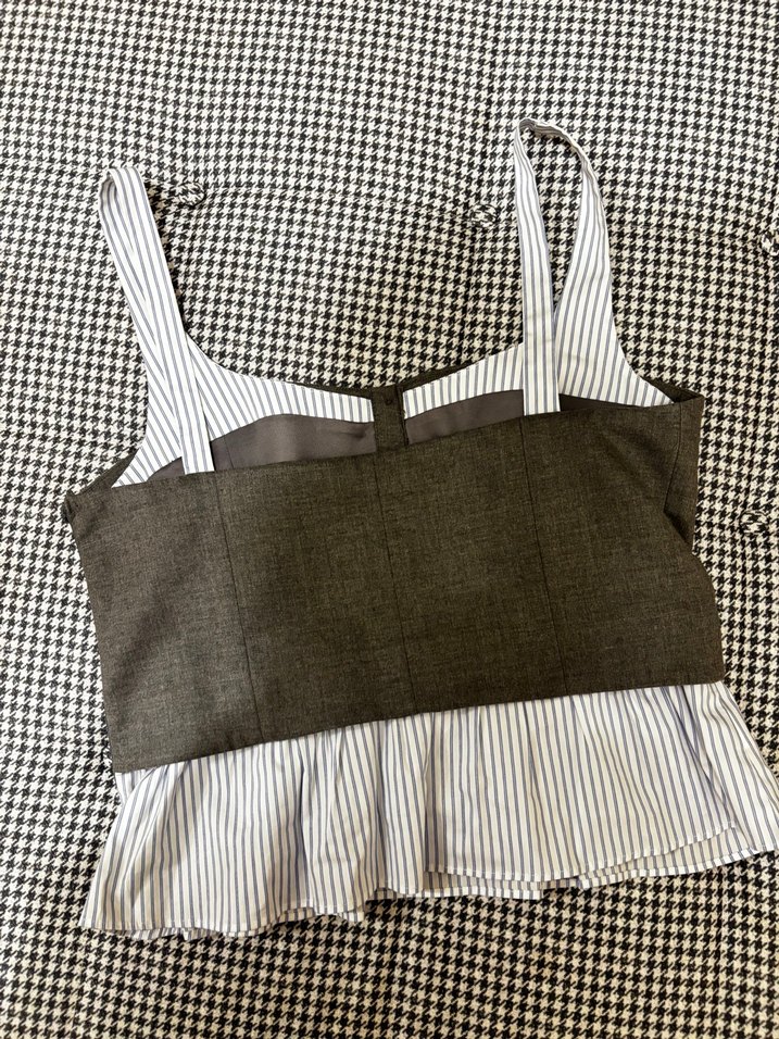 Gri Düğmeli Midi Bustiyer - Görsel 2