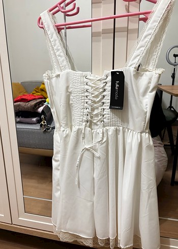 Fullamoda beyaz elbise - Görsel 2