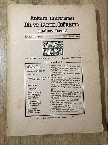 Ankara Üniversitesi Dil ve Tarih Coğrafya Fakültesi dergisi