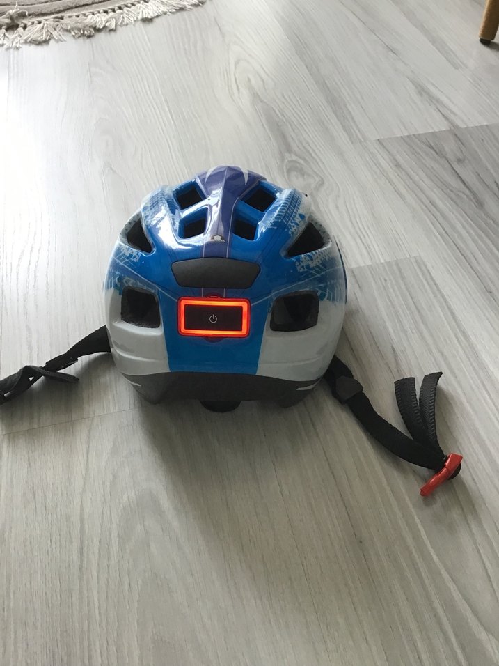 Mavi Desenli Bisiklet Kaskı - Görsel 4