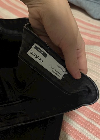 Siyah Bağlama Desenli Elastik Kadın Jean - Görsel 5