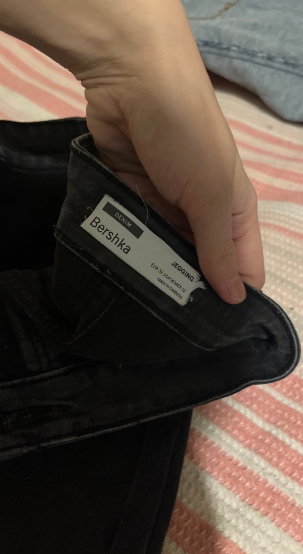 Siyah Bağlama Desenli Elastik Kadın Jean - Görsel 5