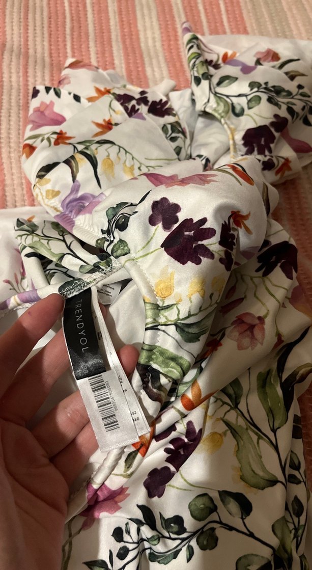 Çiçek Desenli Fırfırlı Bohem Kadın Mayo - Görsel 5