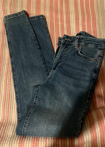 Tokalı, Orta Boy, Slim Fit Mavi Kadın Kot Pantolon - Görsel 2