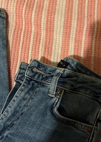 Tokalı, Orta Boy, Slim Fit Mavi Kadın Kot Pantolon - Görsel 5